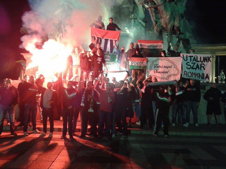 FOTO / Ameninţări şi xenofobie din partea huliganilor maghiari