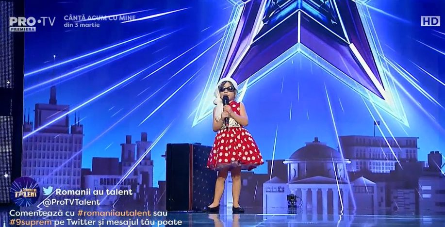 Apariție incredibilă la Românii au talent. Juraților nu le-a venit să creadă pe cine imită o fetiță de 4 ani | FOTO