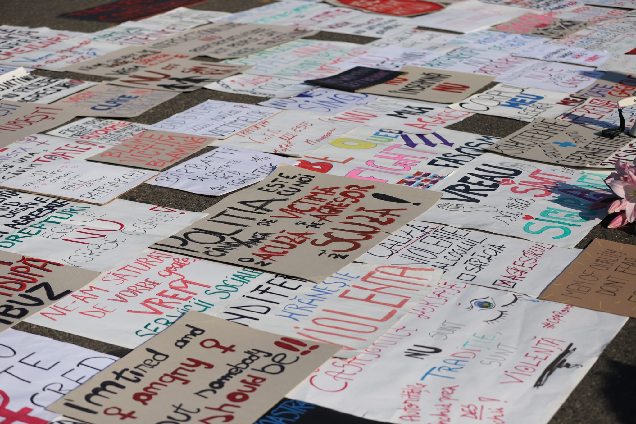 Miting de solidaritate cu femeile victime ale abuzului, în faţa Guvernului, după uciderea Teodorei Marcu. Peste 3.000 de persoane la protest