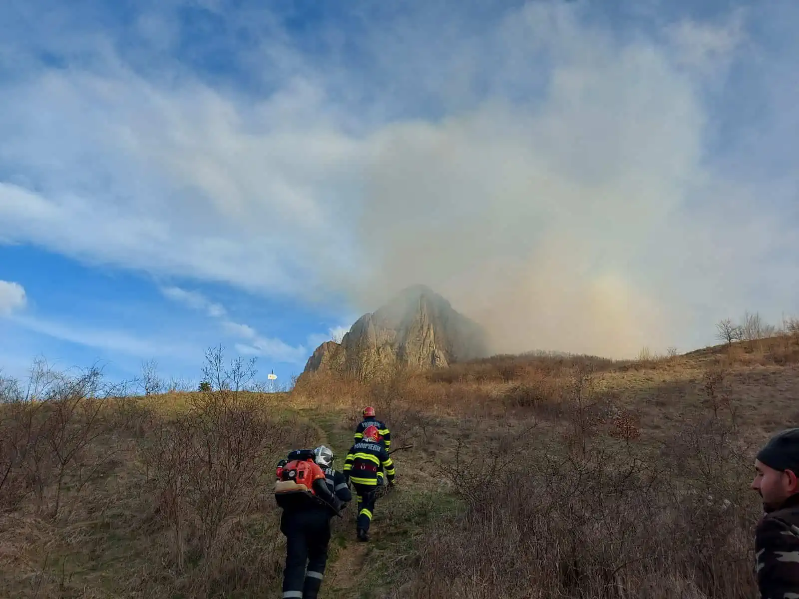Incendiu în Cheile Vălișoarei din județul Alba, arie naturală protejată