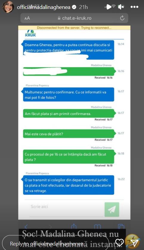 Mădălina Ghenea, prima reacție după ce a fost chemată în instanță din cauza unor datorii: „Toată tevatura este legată de neplata unei facturi telefonice. În 10 minute am rezolvat problema”
