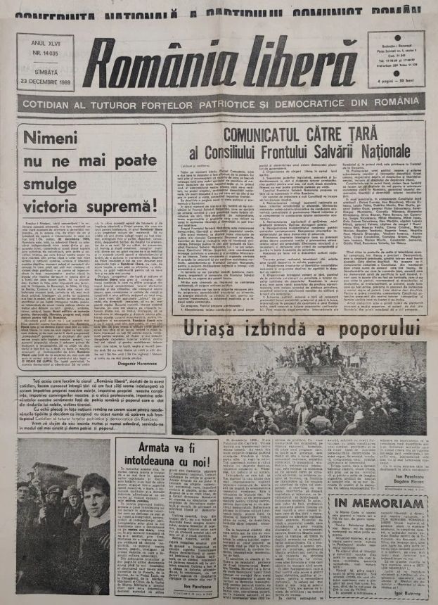 Cum a preluat Ion Iliescu puterea absolută în timpul Revoluției din decembrie 1989. „Am intrat în legătură cu ambasada sovietică ca să comunice la Moscova, să se ştie cine suntem şi ce vrem”