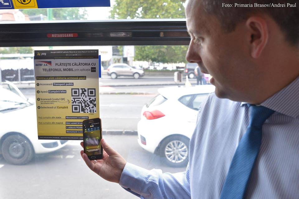 Biletele de autobuz în Brașov pot fi plătite și cu telefonul mobil