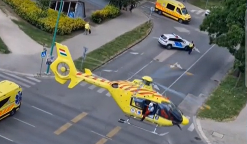 Megrázó baleset Dunaújvárosban: kizuhant egy férfi a harmadik emeletről – videó