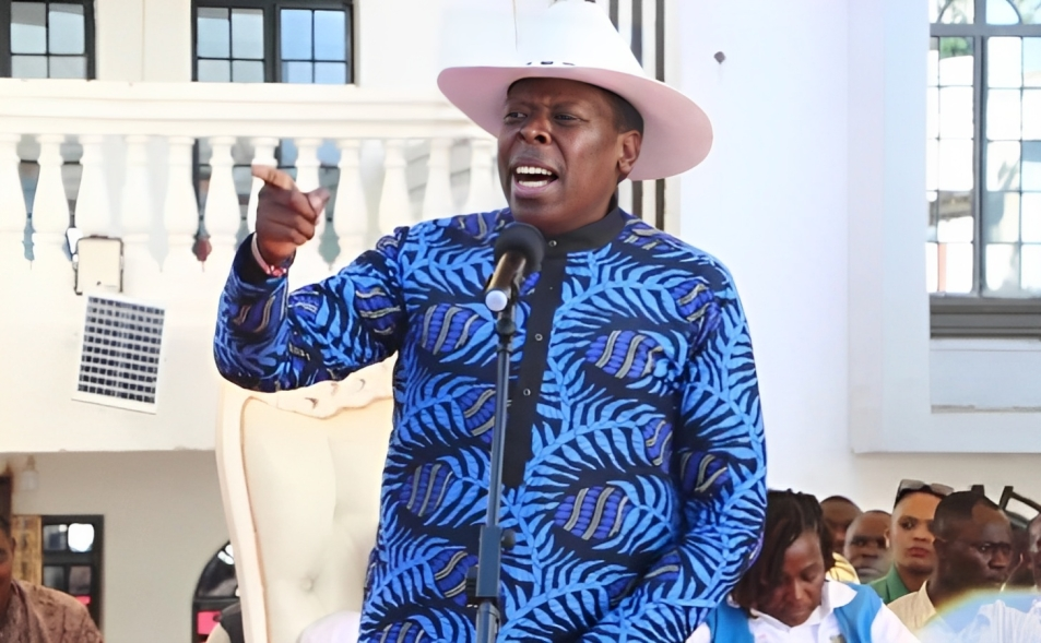 DAP-K party leader Eugene Wamalwa addressing a crowd in Busia on June 3, 2023