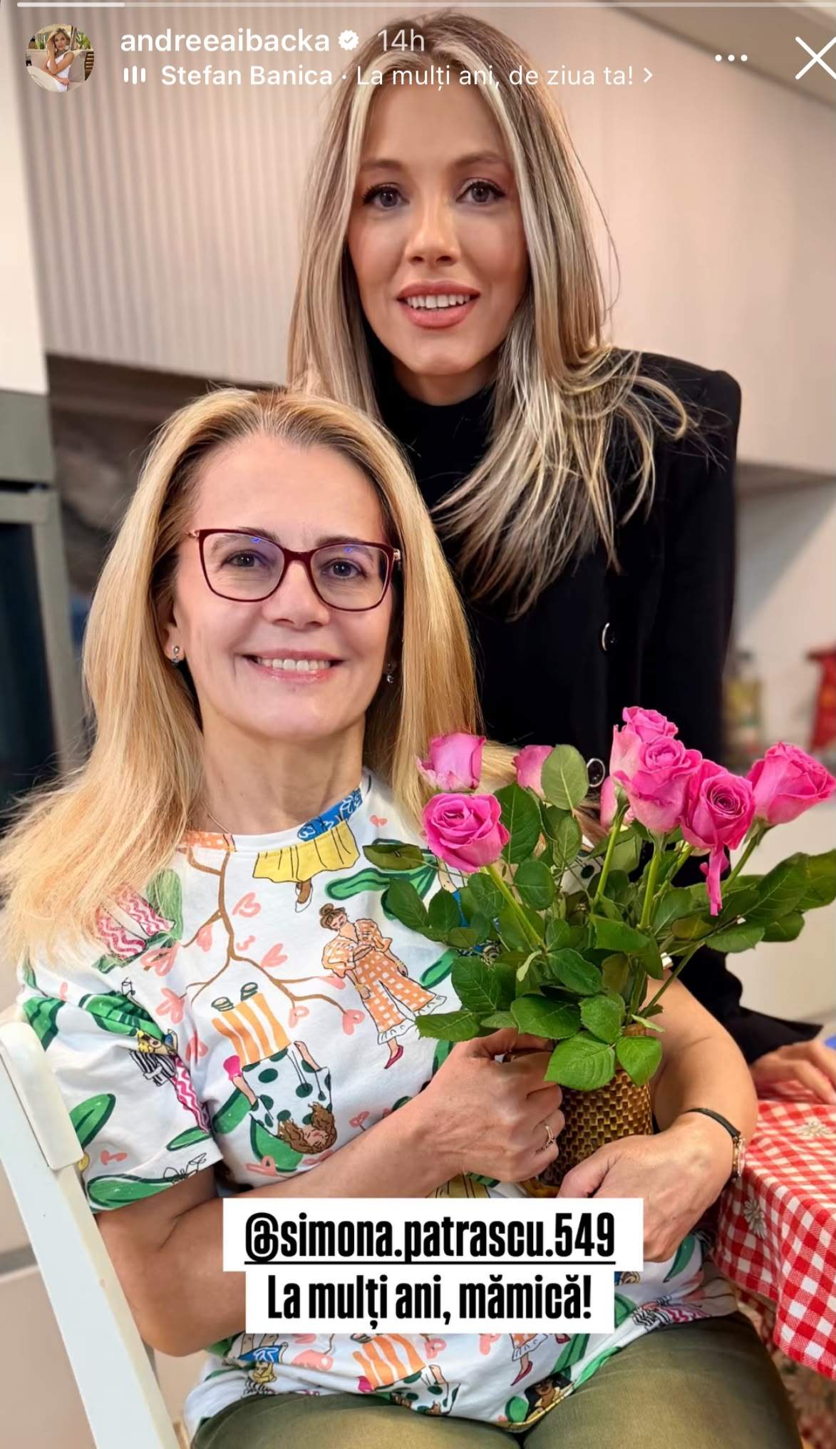 Imagini rare cu Andreea Ibacka și mama ei