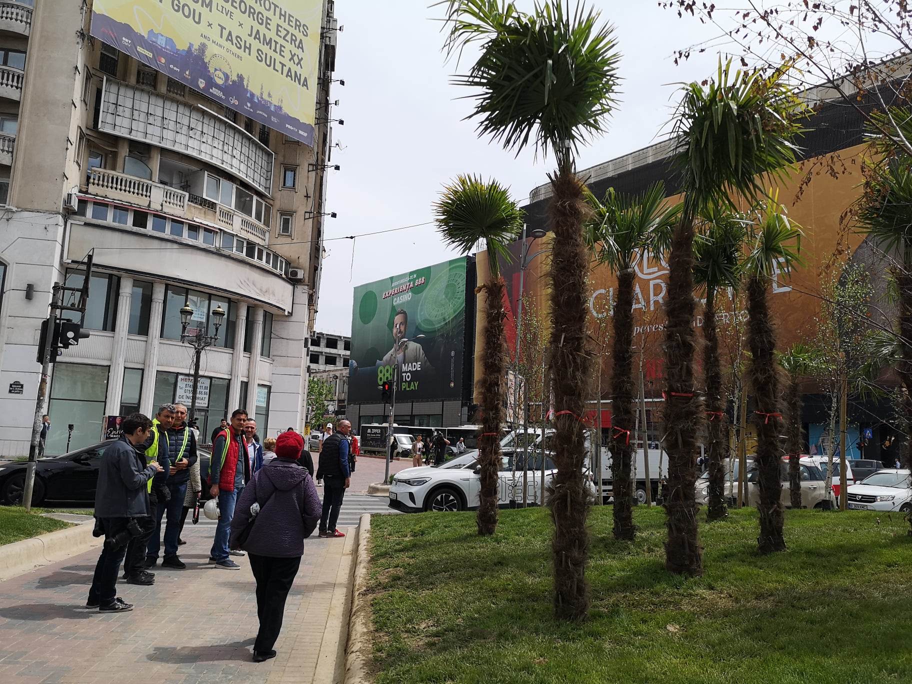 Nicușor Dan a scos palmierii puși de Negoiță la Piața Unirii, în urmă cu două zile. „Nu este vreo țară exotică”. Cei doi primari se atacă reciproc