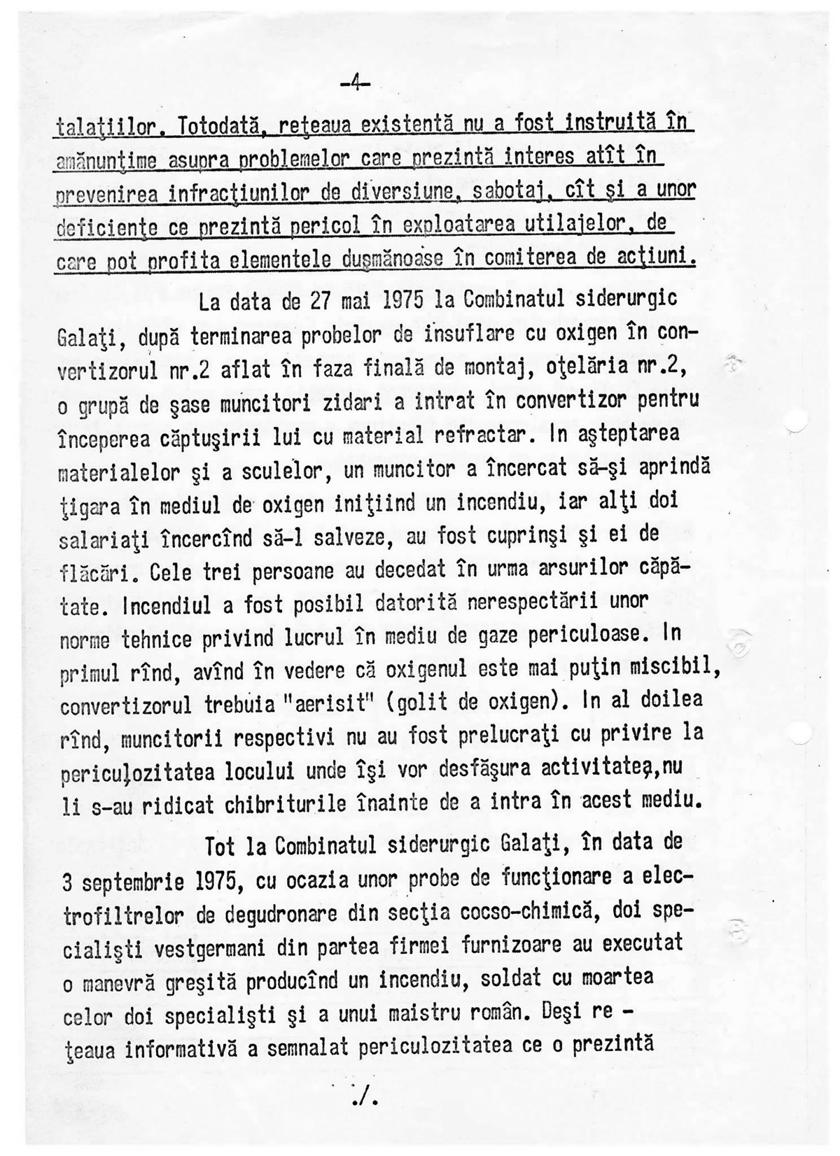 „Elemente dușmănoase”, sabotaj sau neglijență criminală. Cum trata Securitatea accidentele de muncă mortale din România lui Ceaușescu