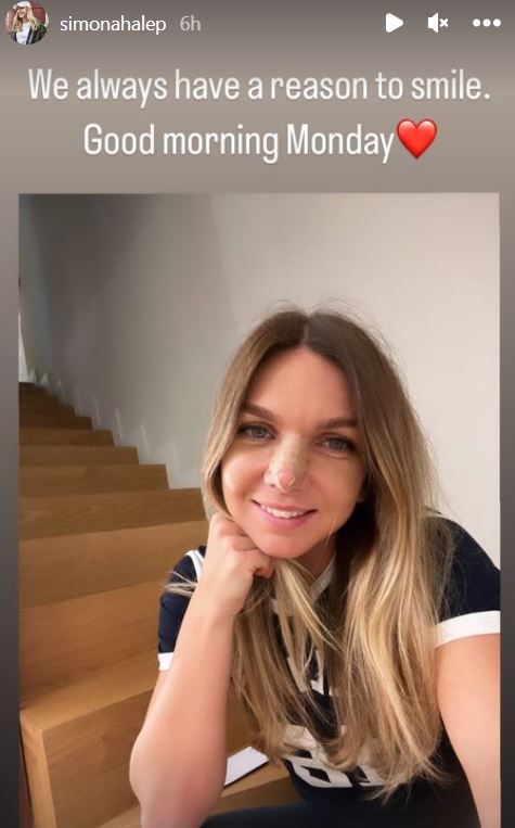 Cum arată Simona Halep la o săptămână de la operația la nas: „Mereu avem un motiv să zâmbim”
