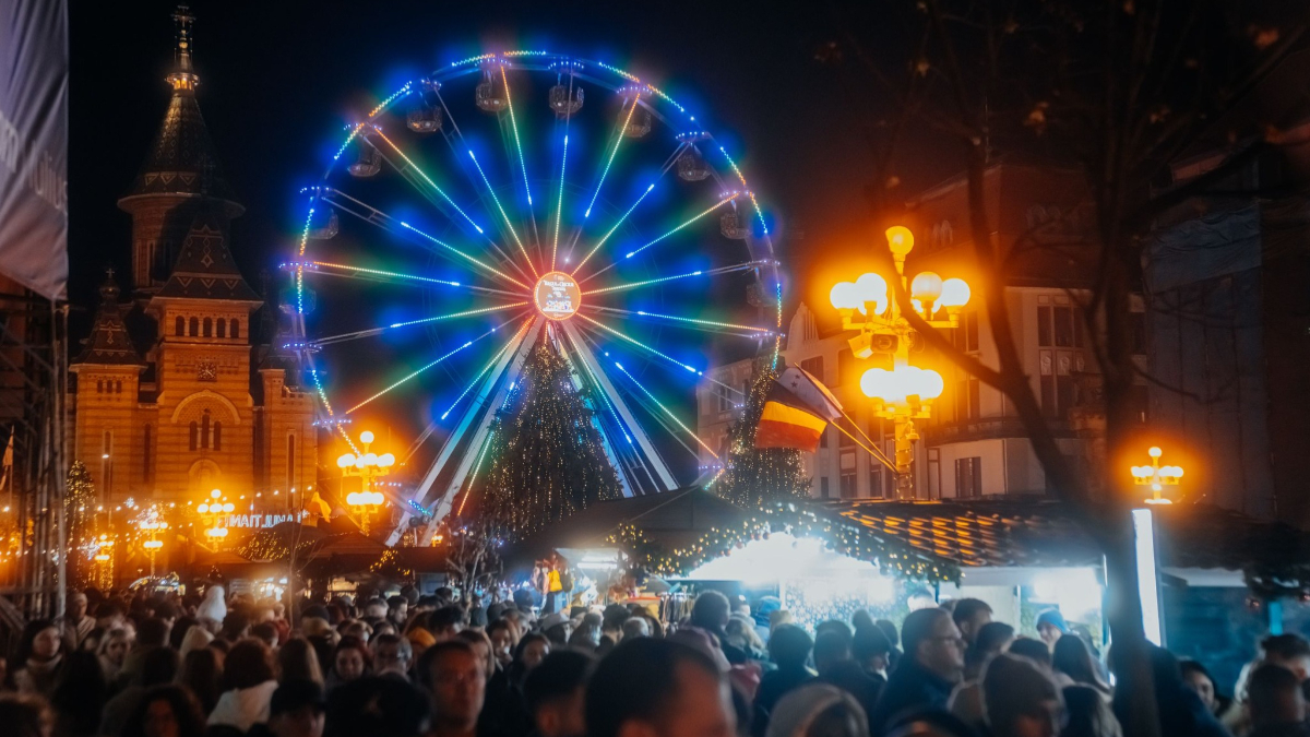 Târgul de Crăciun din Timișoara a fost vizitat de peste 100.000 de turiști din Ungaria și Serbia