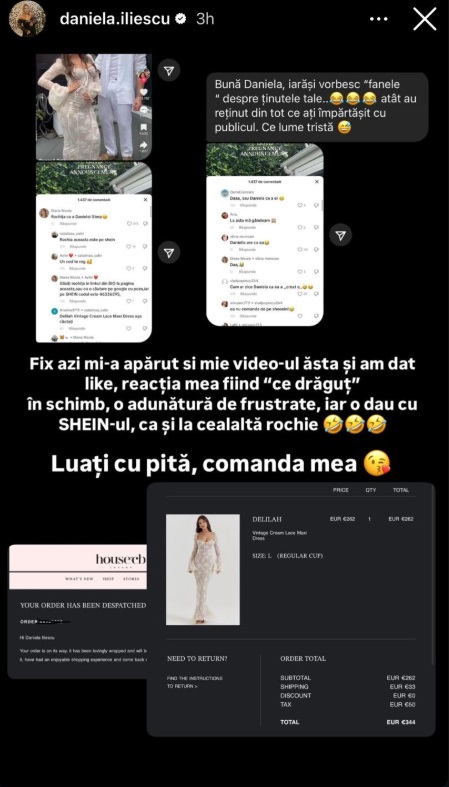 Cât costă rochia pe care Daniela Iliescu a purtat-o la cununia civilă cu Culiță Sterp. A fost criticată: „O adunătură de frustrate”