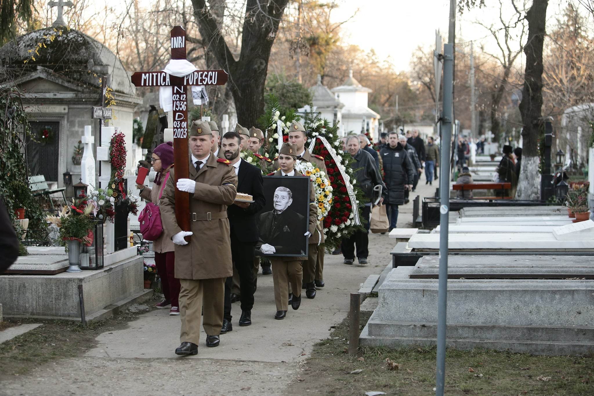 Mitică Popescu, înmormântat la Cimitirul Bellu, lângă soția lui, Leopoldina Bălănuță