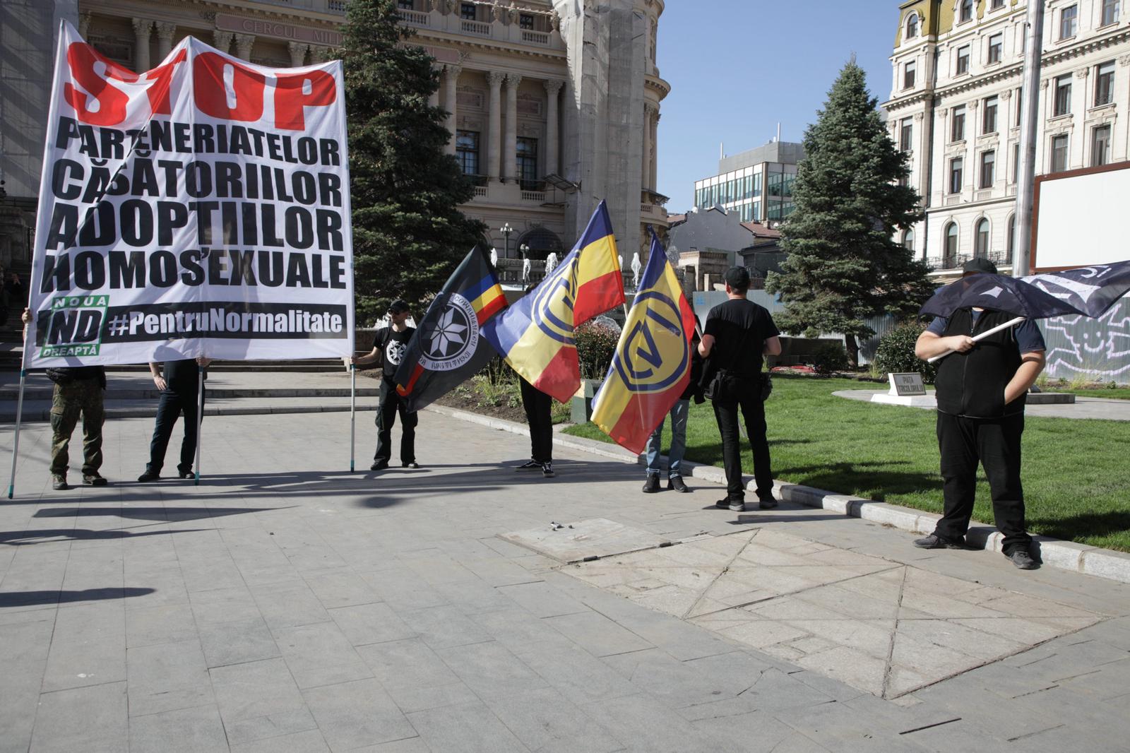 Protest pentru „protejarea familiei naturale”, organizat de Noua Dreaptă în București