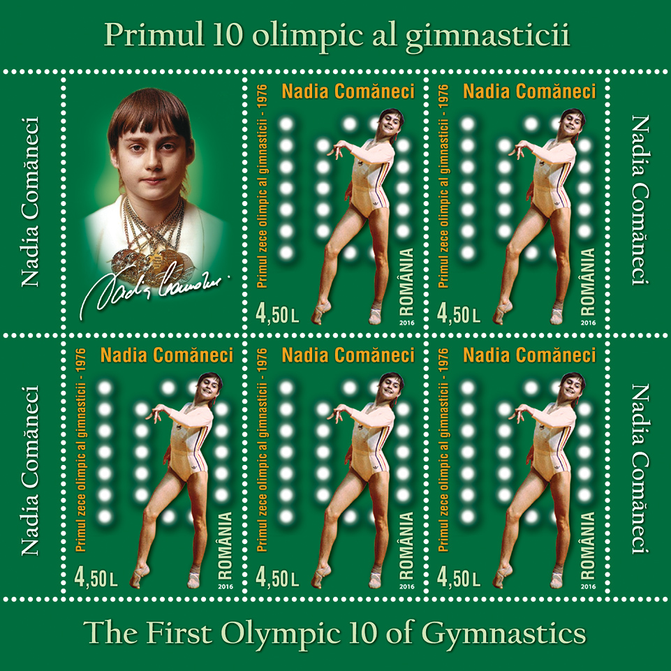 Azi se fac 40 de ani de la primul 10 din istoria gimnasticii. Performanța Nadiei Comăneci, omagiată printr-o colecție de timbre. 25 de articole Libertatea de colecție