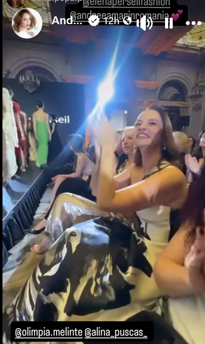 Cum a apărut Andreea Marin la o prezentare de modă. Și-a etalat mândră o rochie spectaculoasă și a atras toate privirile. „Port acum o creație semnată de ea”