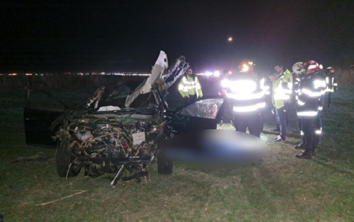 Un șofer și un cal au murit la Podu Iloaiei, în Iași. Filmul accidentului cu două mașini și o căruță care traversa noaptea șoseaua