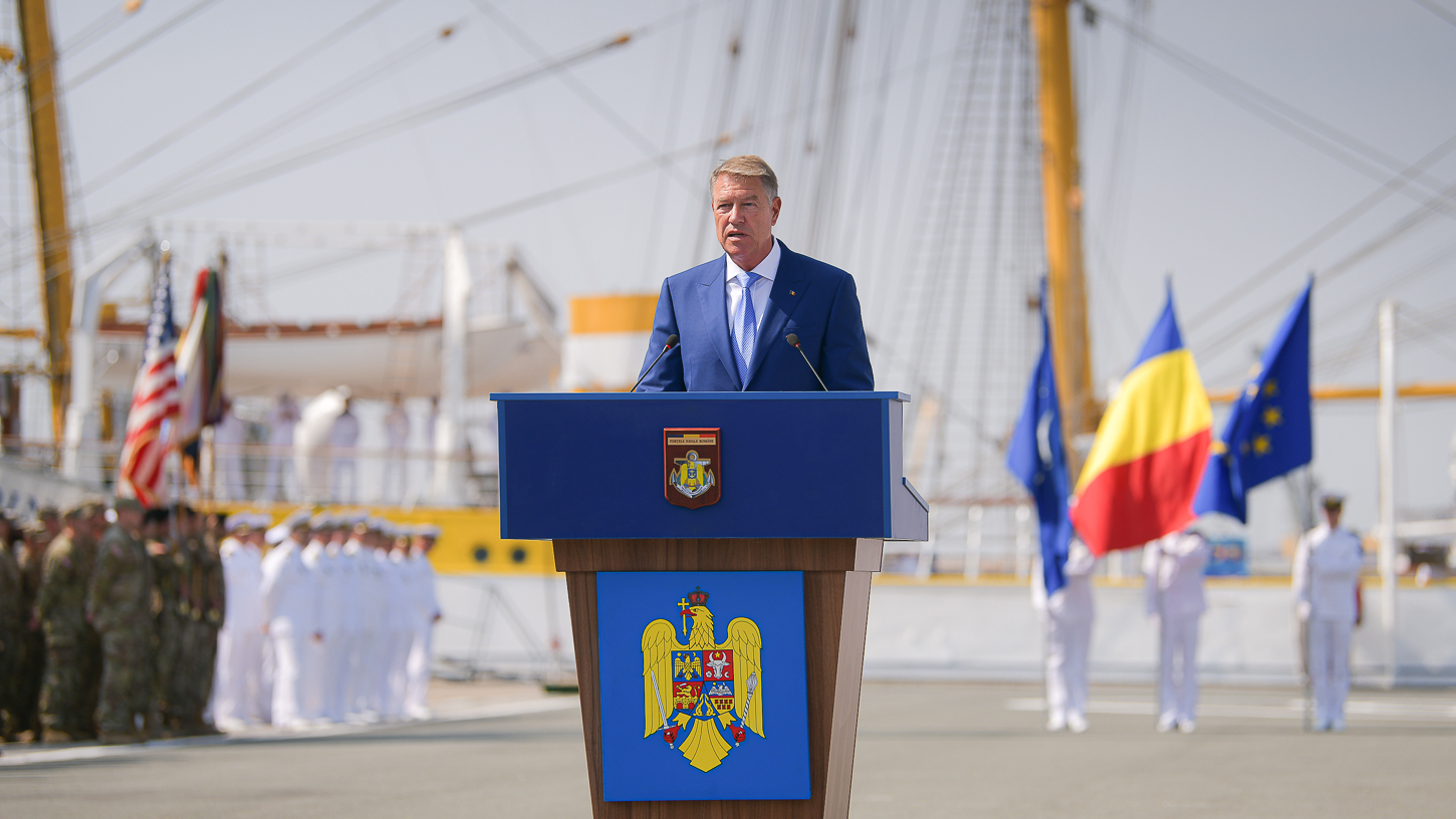 Ziua Marinei, în Portul Militar Constanţa. Klaus Iohannis a participat la manifestări, Marcel Ciolacu și Kelemen Hunor au lipsit