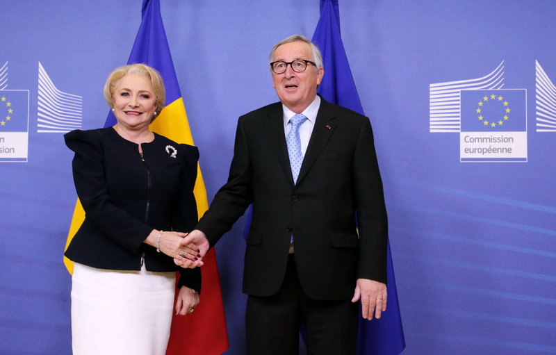 UPDATE. Viorica Dăncilă s-a întâlnit la Bruxelles cu preşedintele Comisiei Europene, Jean-Claude Juncker: "În România este respectat statul de drept" (FOTO)