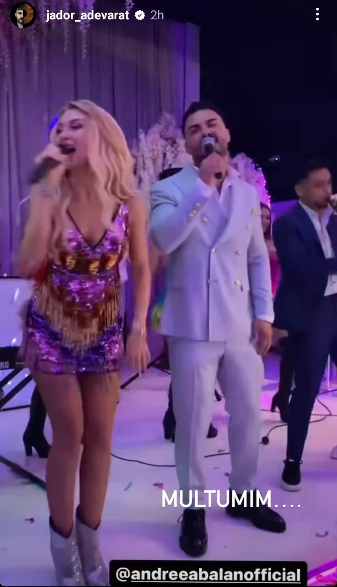Cum au apărut aseară Andreea Bălan și Jador, după ce s-a zvonit că au o relație. Împreună au făcut show