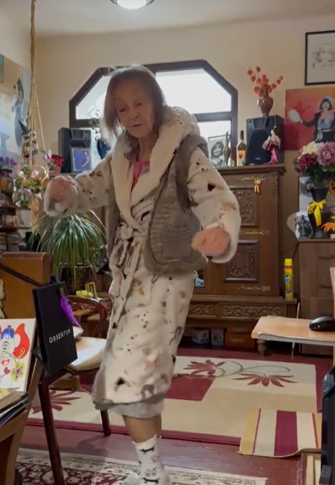 Cum a apărut Marina Voica pe TikTok la 89 de ani. Dansul ei e viral: Peste 200.000 de vizualizări în câteva ore