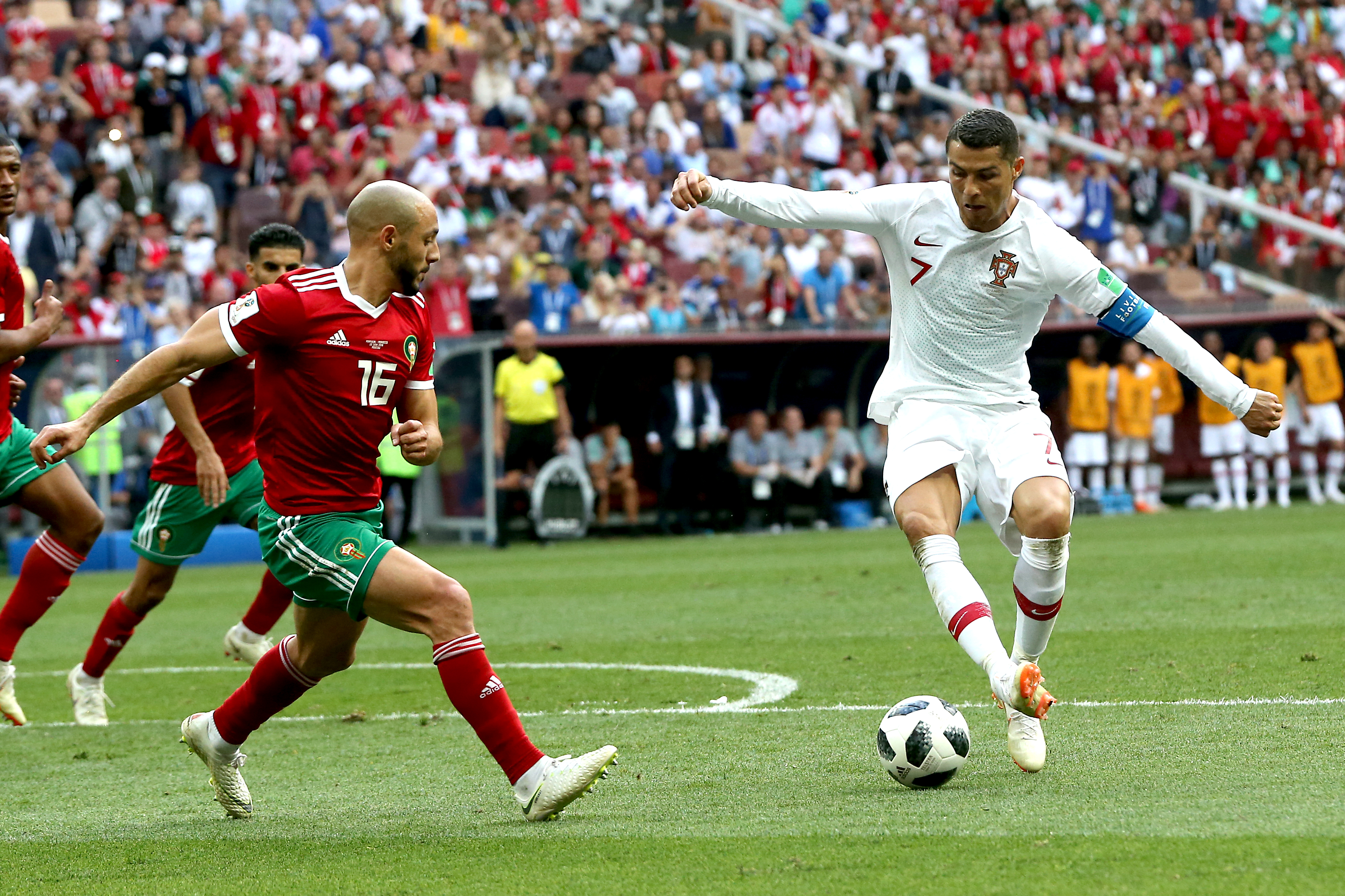 Portugalia - Maroc 1-0, în grupa B de la Campionatul Mondial de fotbal Rusia 2018. Ronaldo a fost decisiv, africanii, care au condus jocul și nu au primit un penalty, sunt eliminați / FOTO&VIDEO