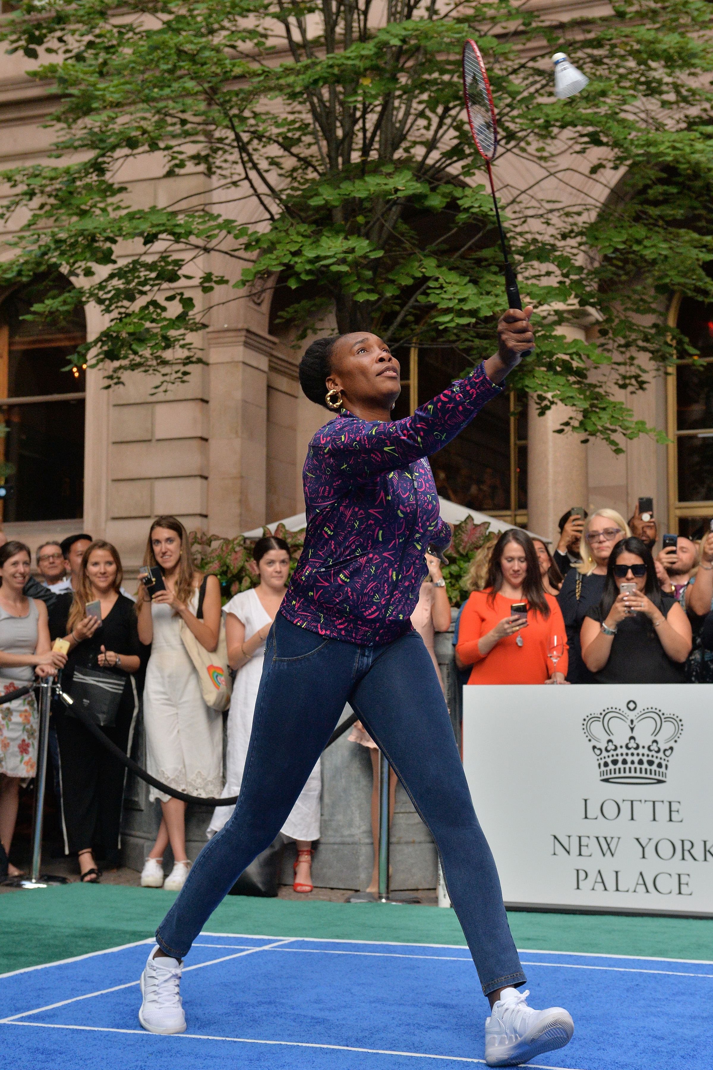 Serena Williams l-a învins pe Nadal într-o partidă de badminton / GALERIE FOTO