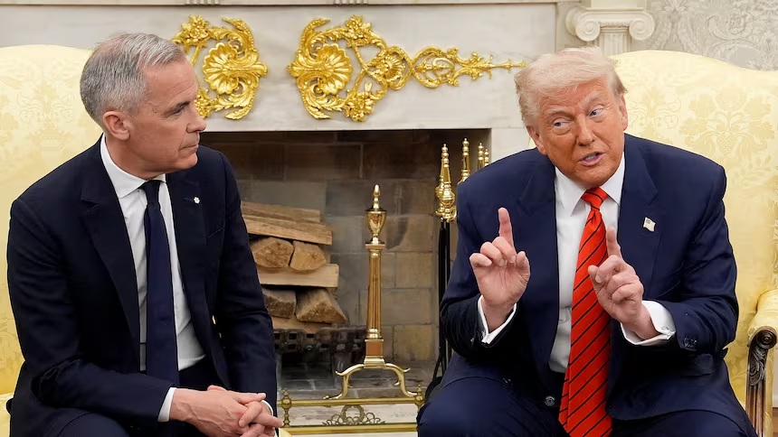 Canadian Prime Minister Mark Carney and U.S. President Donald J Trump [Image Credit: Adrian Wyld/The Canadian Press]