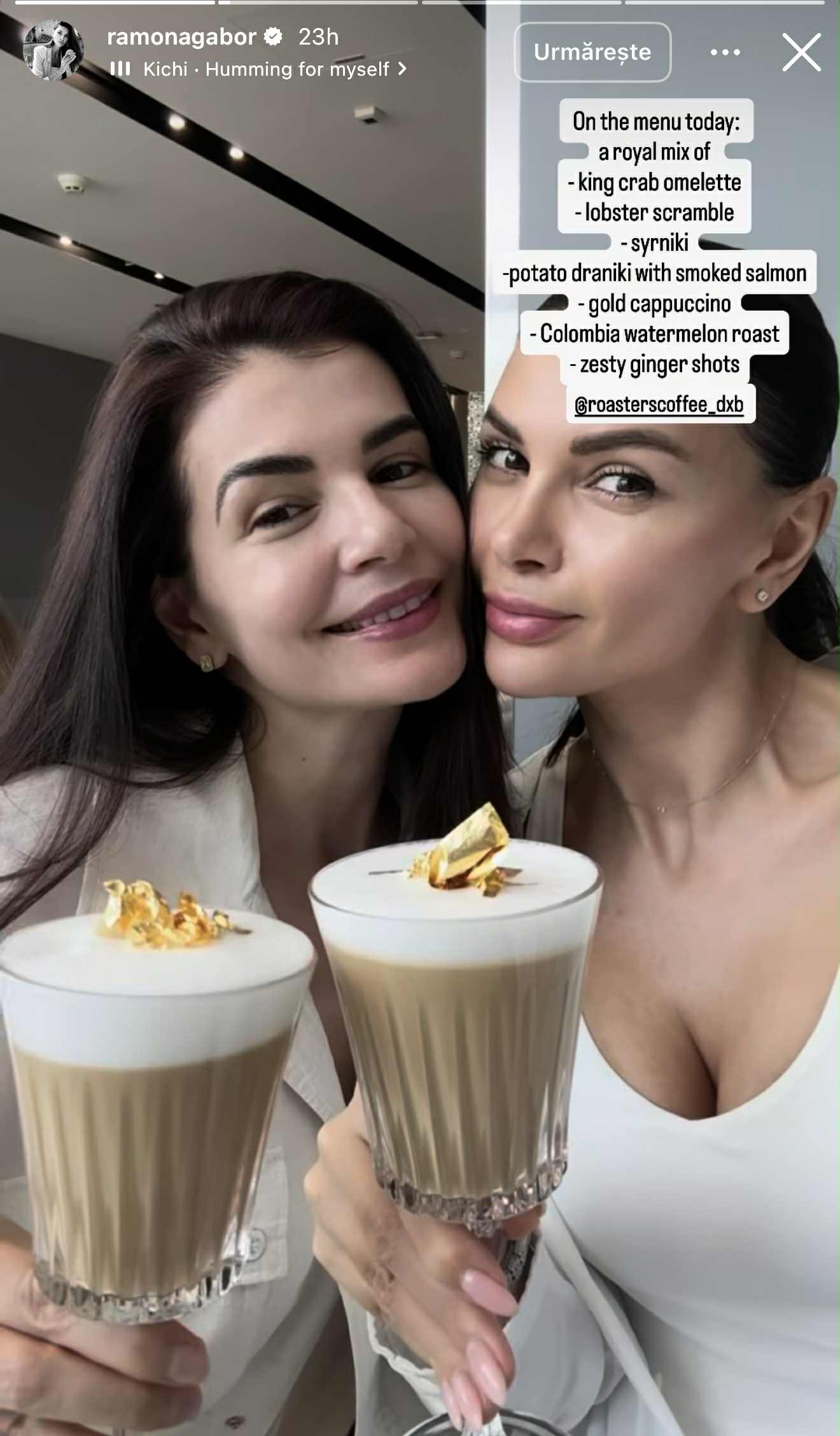 Cum au apărut surorile Ramona și Monica Gabor într-un restaurant din Dubai. Au fost lăudate: „Surori minunate”