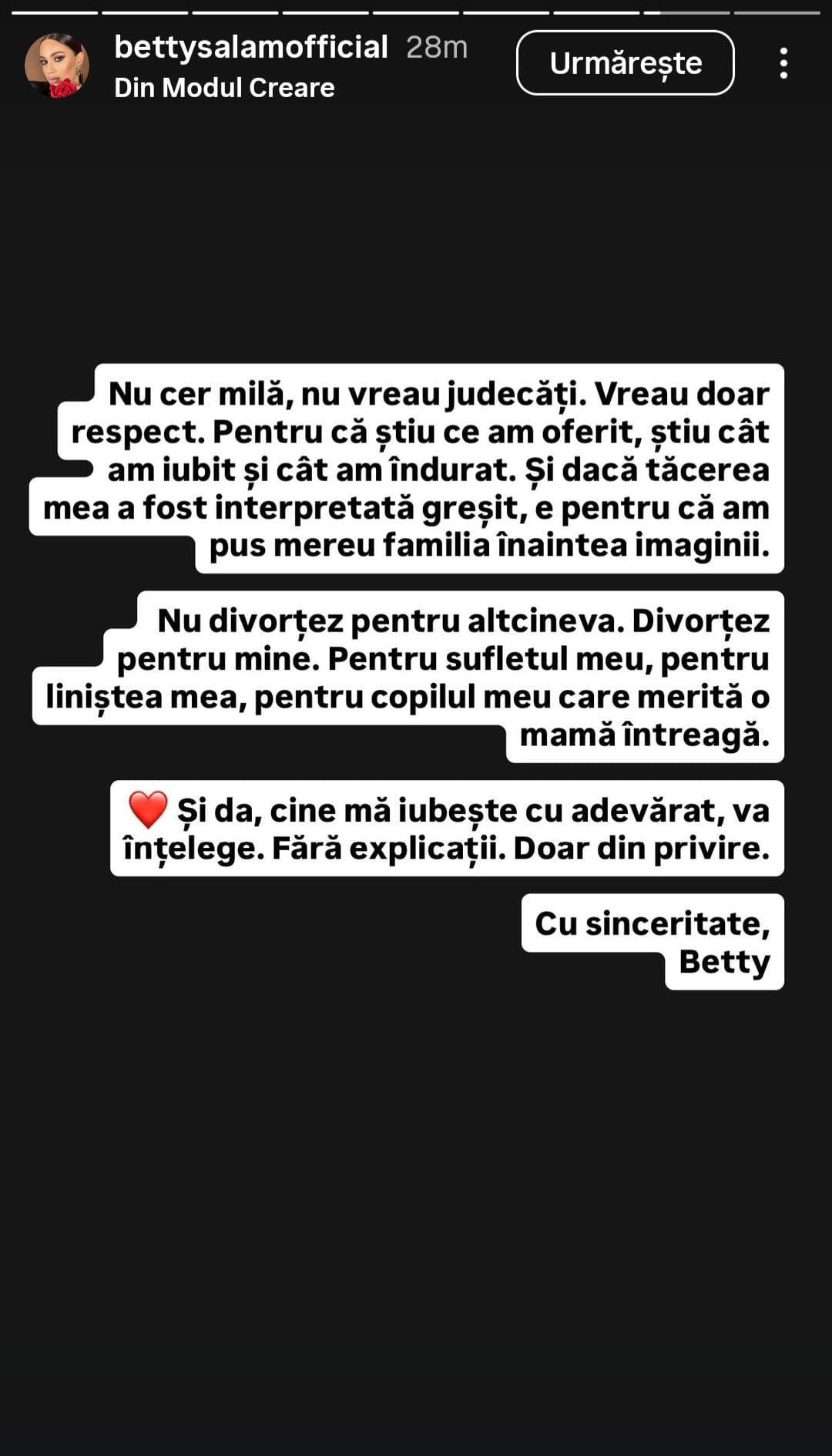 Cine este noul iubit al lui Betty, fiica lui Florin Salam. Artista a divorțat de soț și le răspunde celor care o acuză de infidelitate. „Nu cer milă”