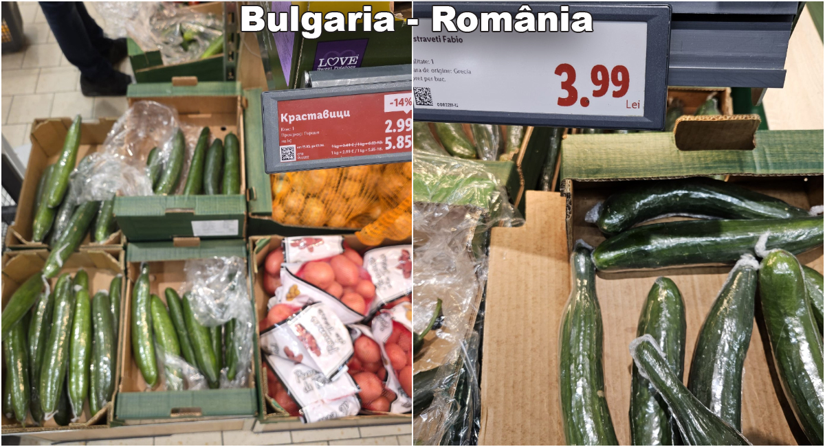 Experiment Libertatea. Preţurile la alimente în Bulgaria faţă de România: şi castraveţii aduşi din Grecia sunt mai scumpi la vecini
