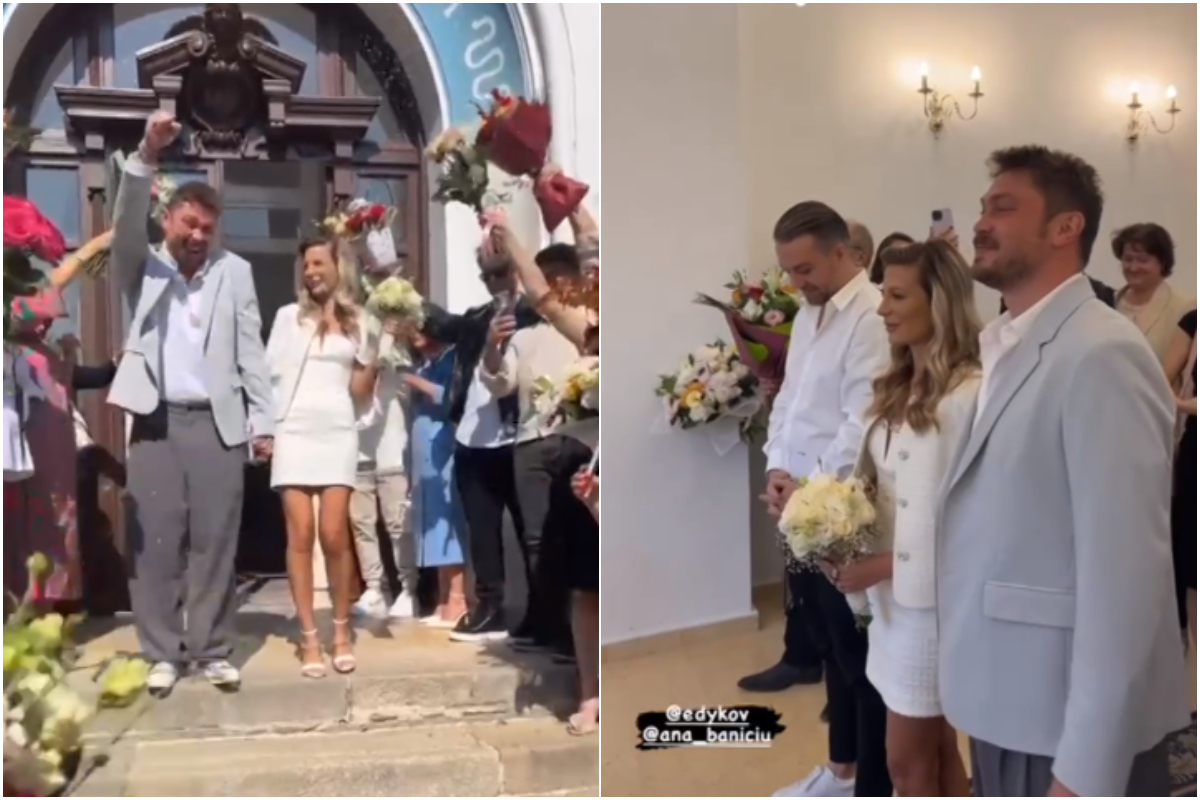 Ana Baniciu și Edy Kovacs s-au căsătorit civil. Primele imagini de la cununie