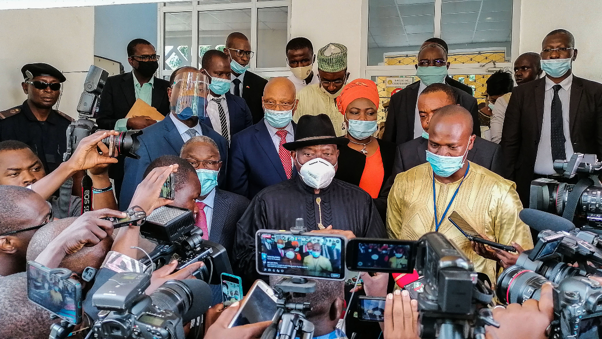 VIDEO: Ex-Nigerian president makes safe return after being trapped in Guinea-Bissau coup