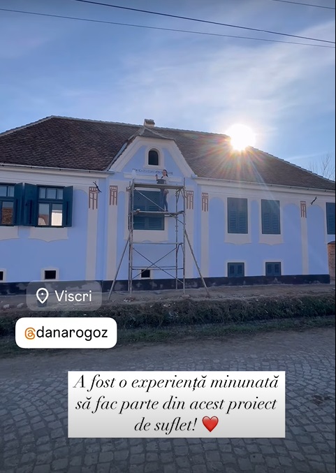 Ce mesaj a fost scris pe casa de la Viscri a Danei Rogoz. Actrița și-a dorit: „Am fost pur și simplu emoționată”