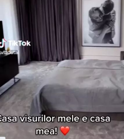 Imagini cu casa în care locuiește Vlăduța Lupău. Mobila a fost făcută la comandă și s-au folosit materiale de lux
