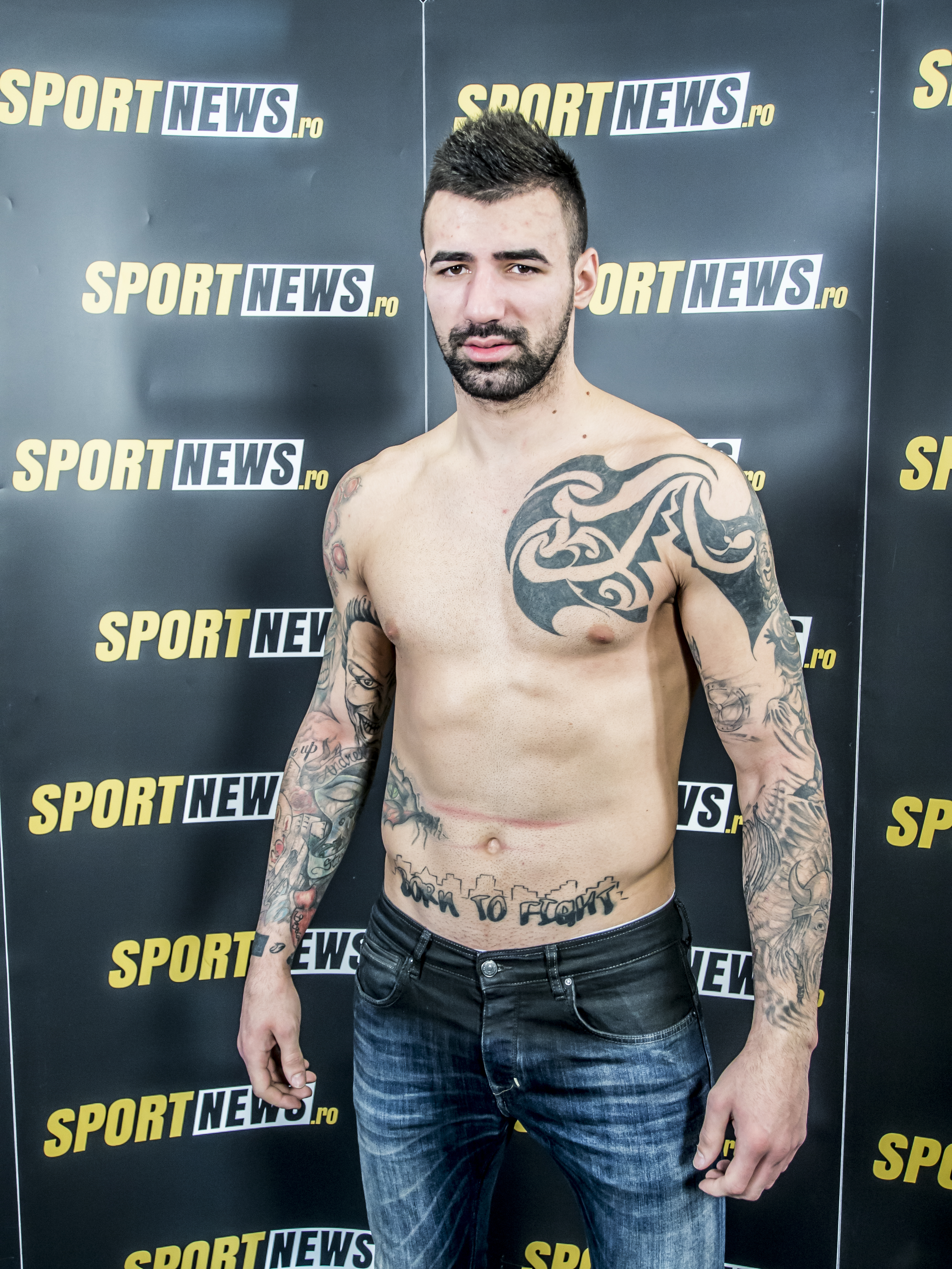 Bogdan Stoica îşi sperie adversarii cu tatuajele / GALERIE FOTO