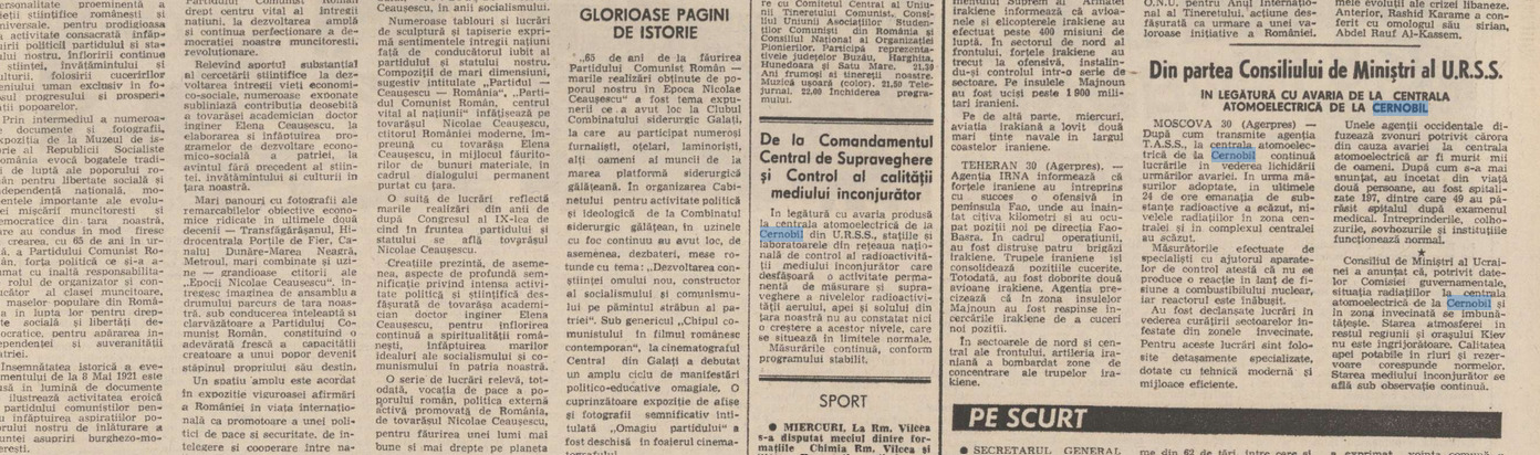40 de ani de la Cernobîl. Cum a gestionat regimul comunist din România dezastrul nuclear care a schimbat lumea: „Dispunem de tot ce este necesar”