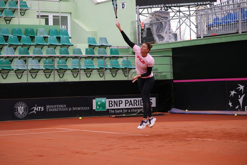 Simona Halep se pregătește cu zâmbetul pe buze pentru confruntarea cu Marea Britanie din Fed Cup | GALERIE FOTO&VIDEO