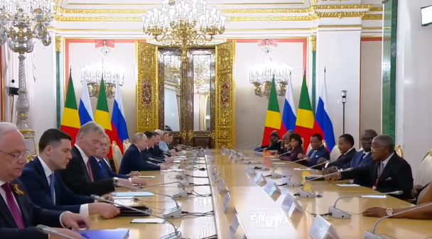 Russia's Putin and Congo's Sassou-Nguesso reminisce on World War 2 as they discuss military ties