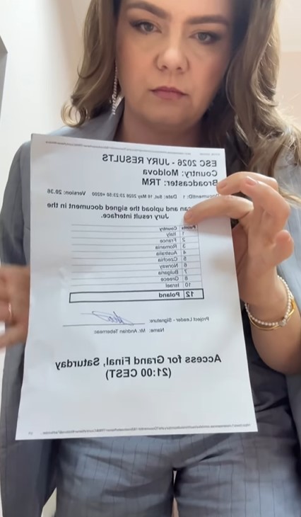 Cine a făcut parte din juriul Republicii Moldova care a acordat României trei puncte la Eurovision 2026. Membru: „Credeți-mă, au fost diferențe enorme”