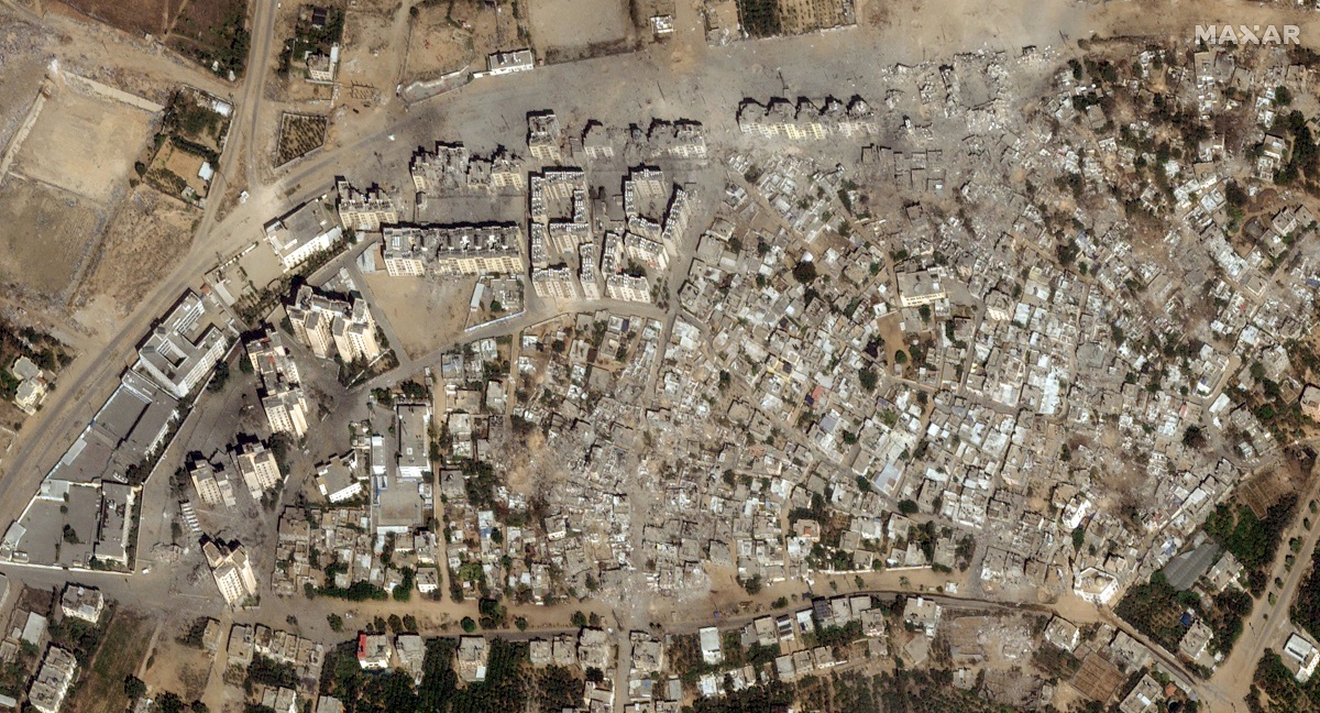 Gaza, înainte și după bombardamentele israeliene care, în trei săptămâni, au distrus cartiere și orașe întregi. VIDEO
