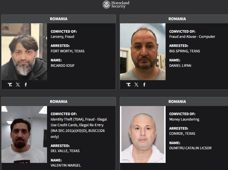 România, țara europeană cu cei mai mulți infractori arestați de ICE în SUA în ultimii cinci ani