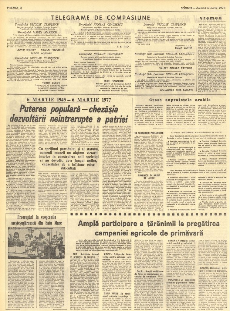 47 de ani de la cutremurul din 1977. Ce scria presa vremii despre cel mai distructiv seism de pe teritoriul României