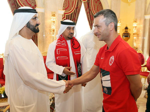 FOTO/VIDEO Cosmin Olăroiu, primit ca un șef de stat de Prințul Dubaiului
