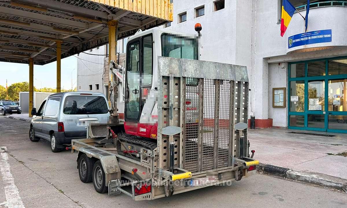 Un șofer român transporta un excavator de 26.000 de euro căutat de autoritățile din Belgia