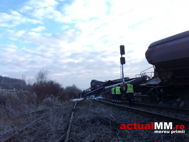 Tren deraiat! Circulaţia feroviară este blocată între Jibou şi Dej