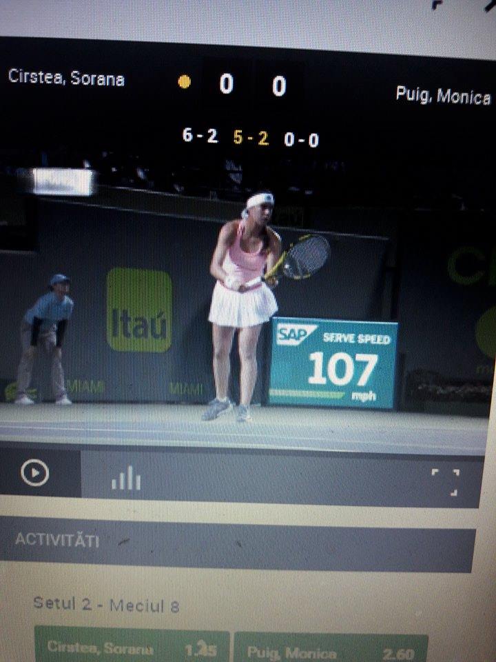 Sorana Cîrstea a jucat excepțional și a eliminat-o pe Monica Puig, campioana olimpică. Este în turul doi la Miami / GALERIE FOTO & VIDEO