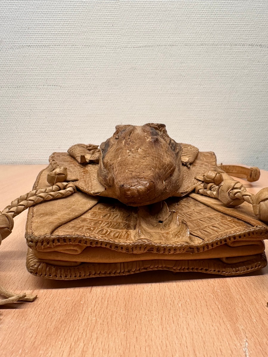 Soțul unei moldovence a vrut să intre în Germania cu o geantă din piele de crocodil cu tot cu cap: „Era un cadou”