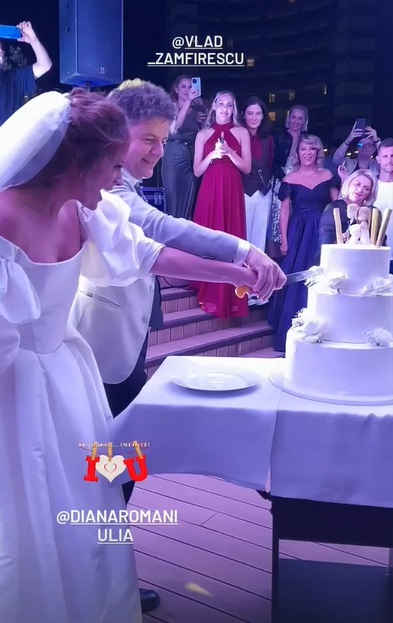 Vlad Zamfirescu s-a căsătorit religios cu Diana Roman. Primele imagini cu mireasa, care e mai tânără cu 17 ani decât mirele
