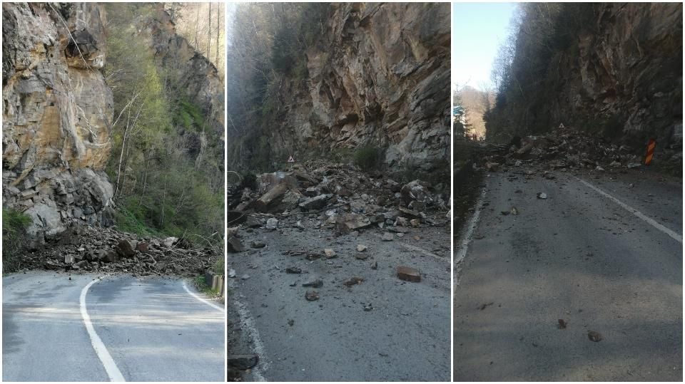 Transalpina, blocată din nou de o alunecare de teren. CNAIR dă vina pe schimbările climatice și promite plase de siguranță