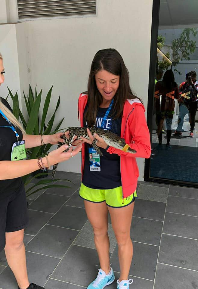 Alexandra Dulgheru, îmblânzitoarea de șerpi. Sportiva noastră s-a jucat cu animalele, la Melbourne / GALERIE FOTO